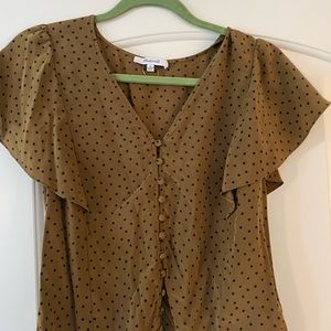 Polka dot Madewell blouse